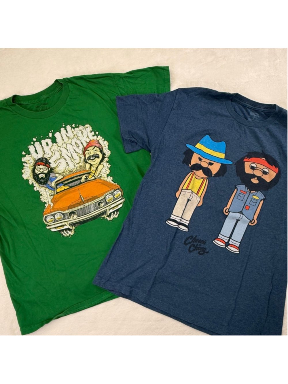 Men's Cheech & Chong Large Short Sleeve Tees Up In Smoke